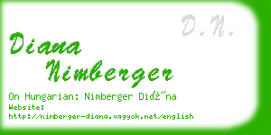 diana nimberger business card